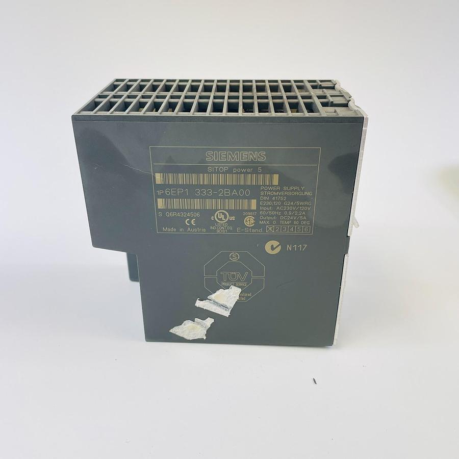 Used SIEMENS 6EP1333-2BA00 SITOP POWER 5 STABILIZED POWER SUPPLY INDUSTRIAL