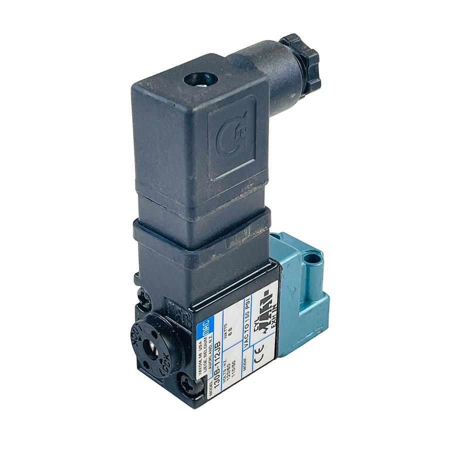 Used MAC 130B-112JB SOLENOID AIR VALVE 120V 60HZ 110V 50HZ 3-WAY 150 PSI DIN