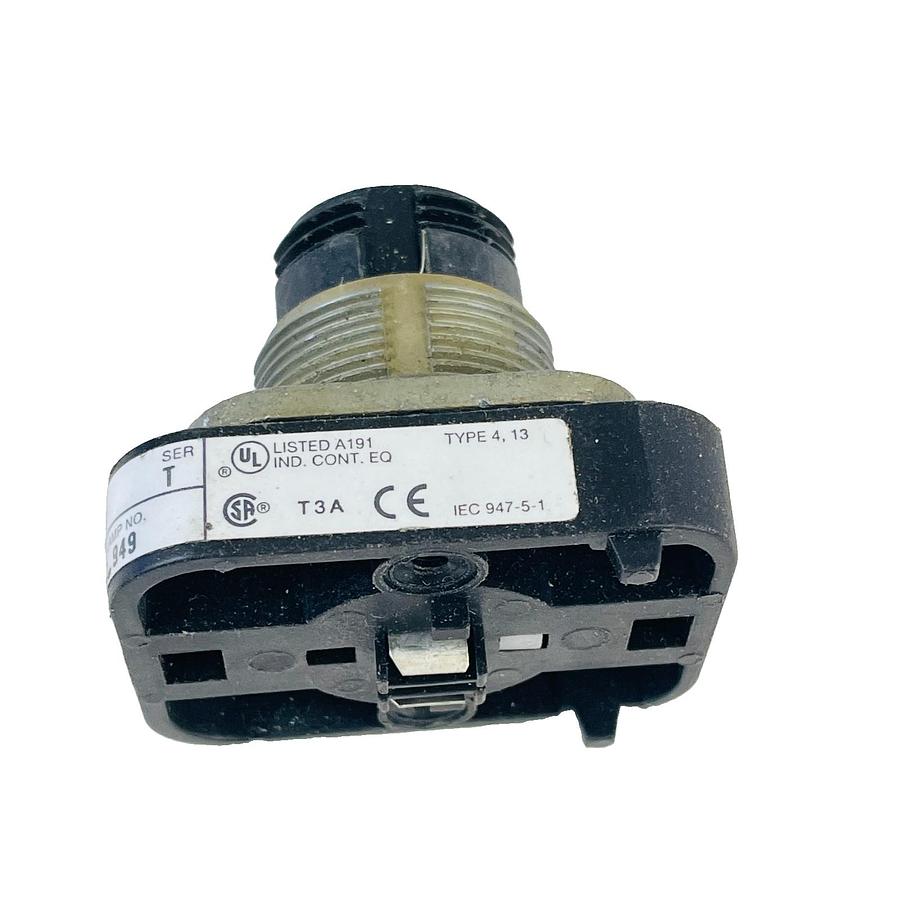 Used ALLEN-BRADLEY 800T-QM10 SER T PILOT LIGHT MODULE 120V AC/DC 30.5MM