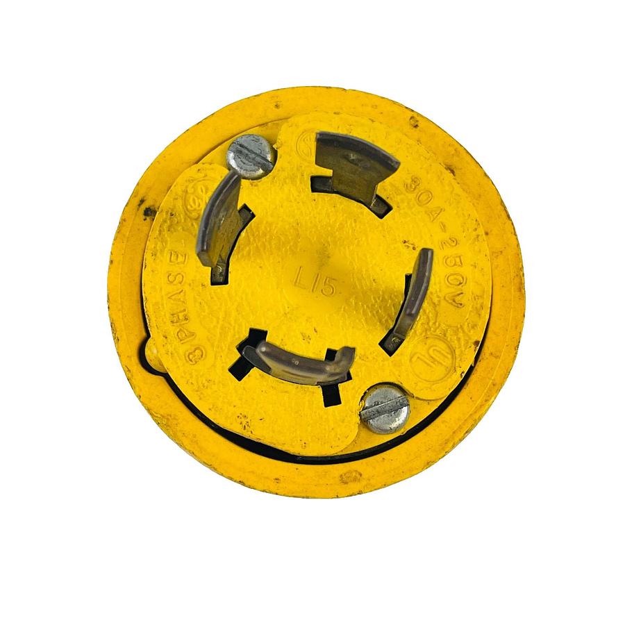 Used GENERAL ELECTRIC GLD1531 TWIST LOCK MALE PLUG 30A 250V 3-PHASE