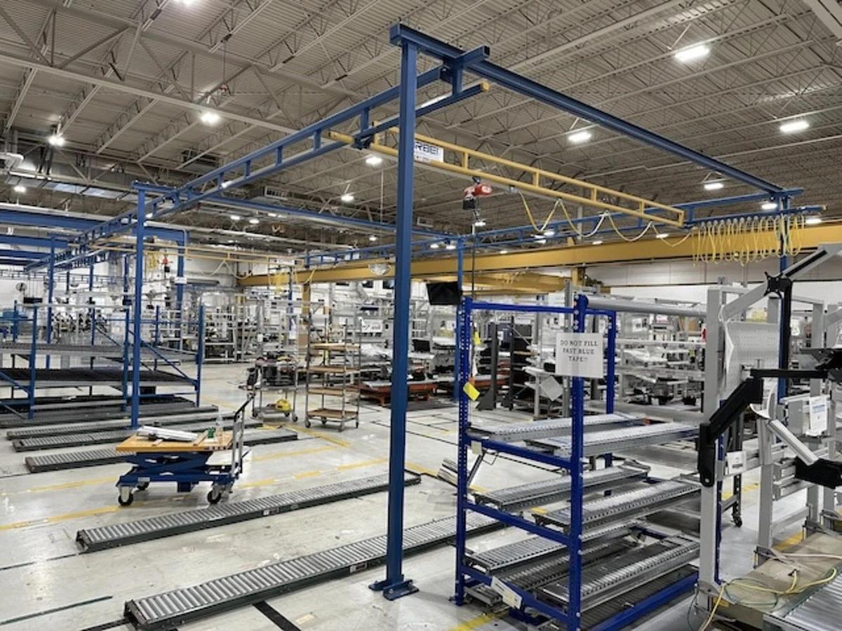 Used Bridge Crane - Gorbel 250lb CAP-44'-10" L x 20'-6 1/2" W x 11'-6" H ($12500 OBO)