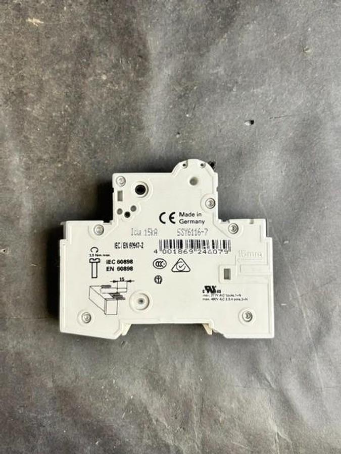 Used SIEMENS 5SY61MCB-C16 CIRCUIT BREAKER