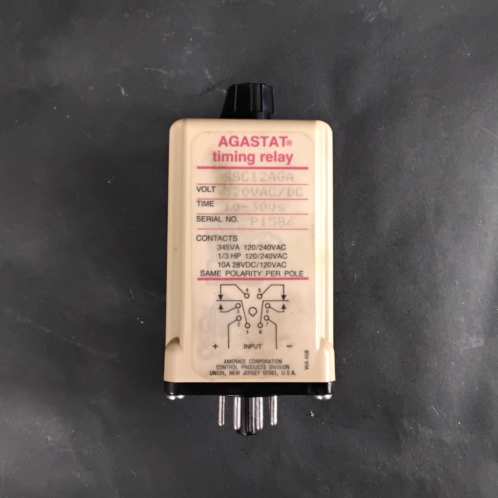 Used AGASTAT SSC12AGA  TIMING RELAY ($35 OBO)