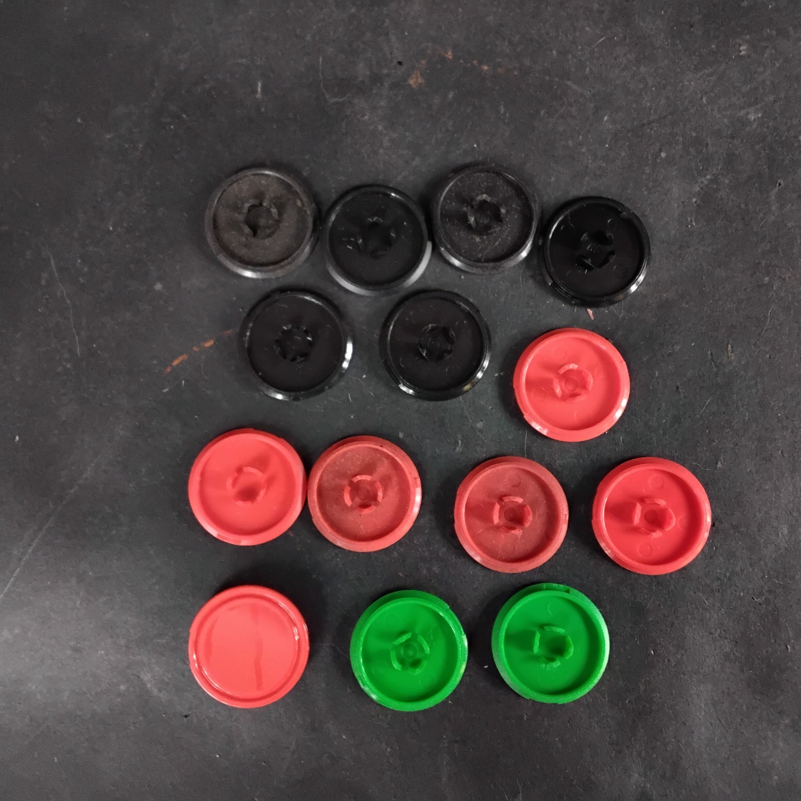 Used IDEC ABW-B,G,R  PUSHBUTTON CAPS - GROUP OF 14 ($9 OBO)