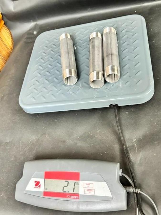Used MST 1X6 304 THREADED BARREL PIPE NIPPLES - GROUP OF 3