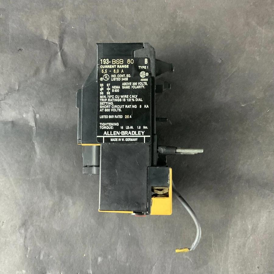 Used ALLEN BRADLEY 193-BSB80 B OVERLOAD RELAY ($10 OBO)