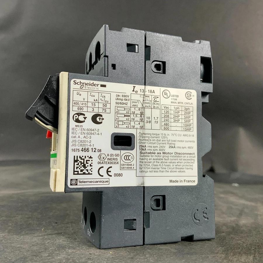 Used SCHNEIDER ELECTRIC GV2ME20 MOTOR CIRCUIT BREAKER ($20 OBO)