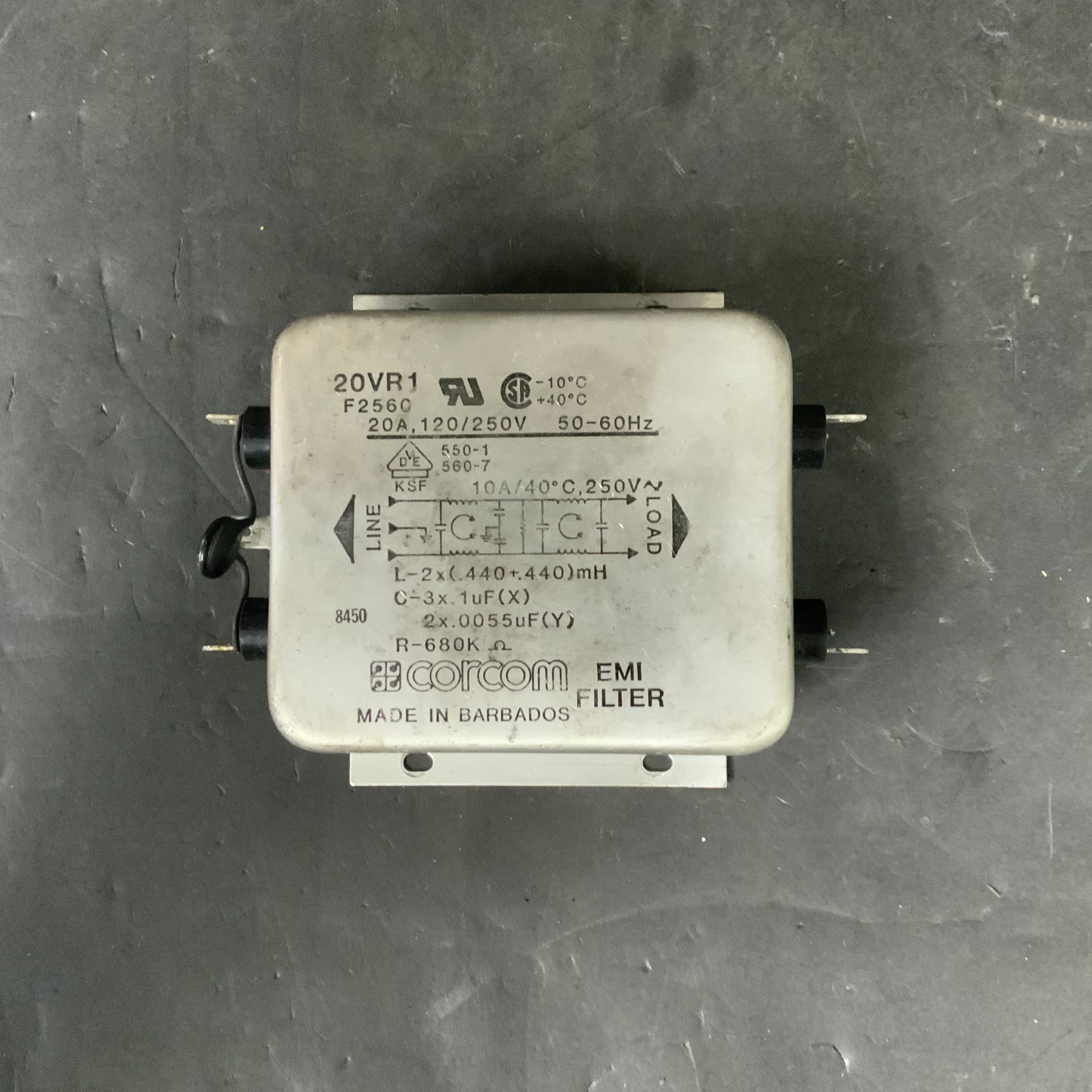 Used CORCOM 20VR1 EMI FILTER ($15 OBO)