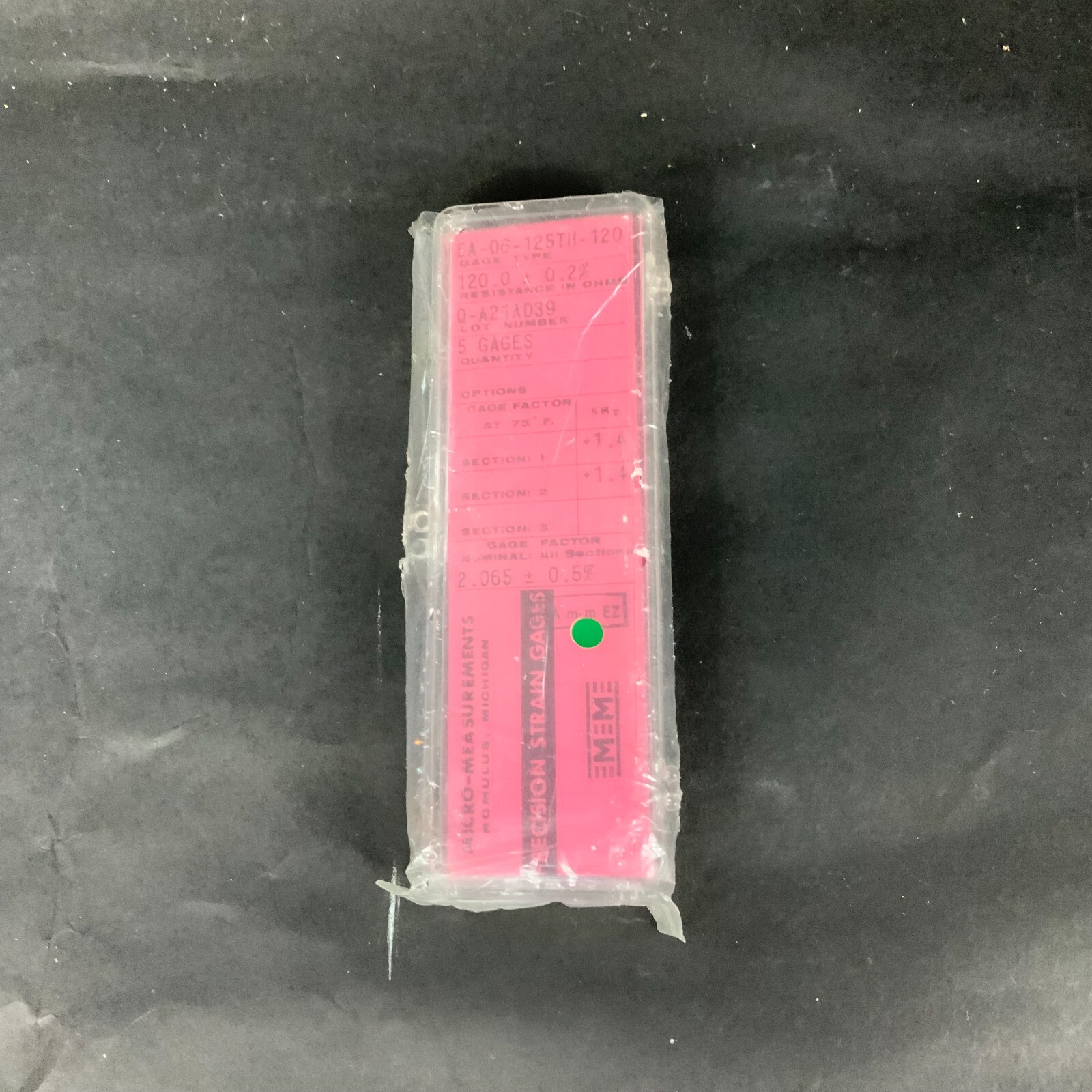 Used MICRO-MEASUREMENTS EA-06-125TH-120 PRECISION STRAIN GAUGE - LOT OF 2 ($10 OBO)