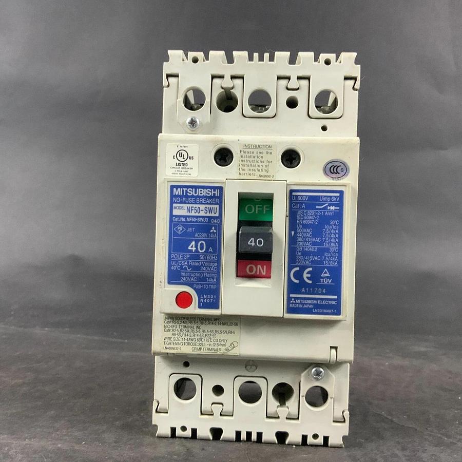 Used MITSUBISHI NF50-SWU3-040 CIRCUIT BREAKER ($40 OBO)