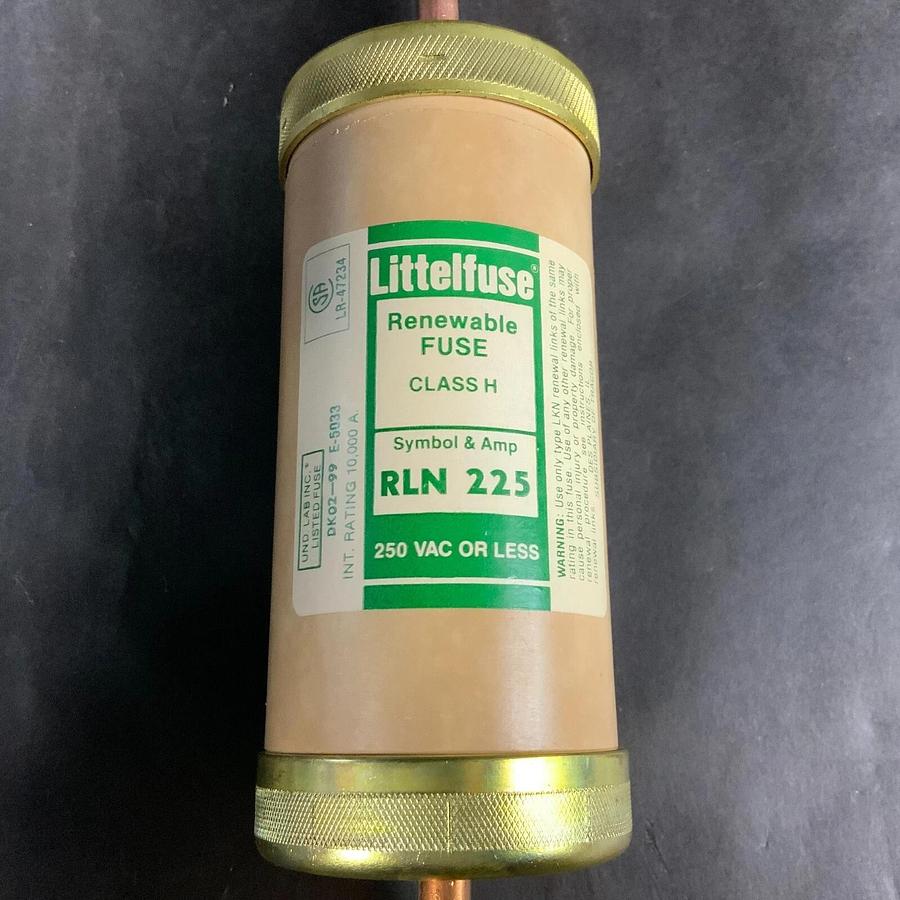 Used LITTELFUSE RLN225 RENEWABLE FUSE - NEW IN BOX ($50 OBO)