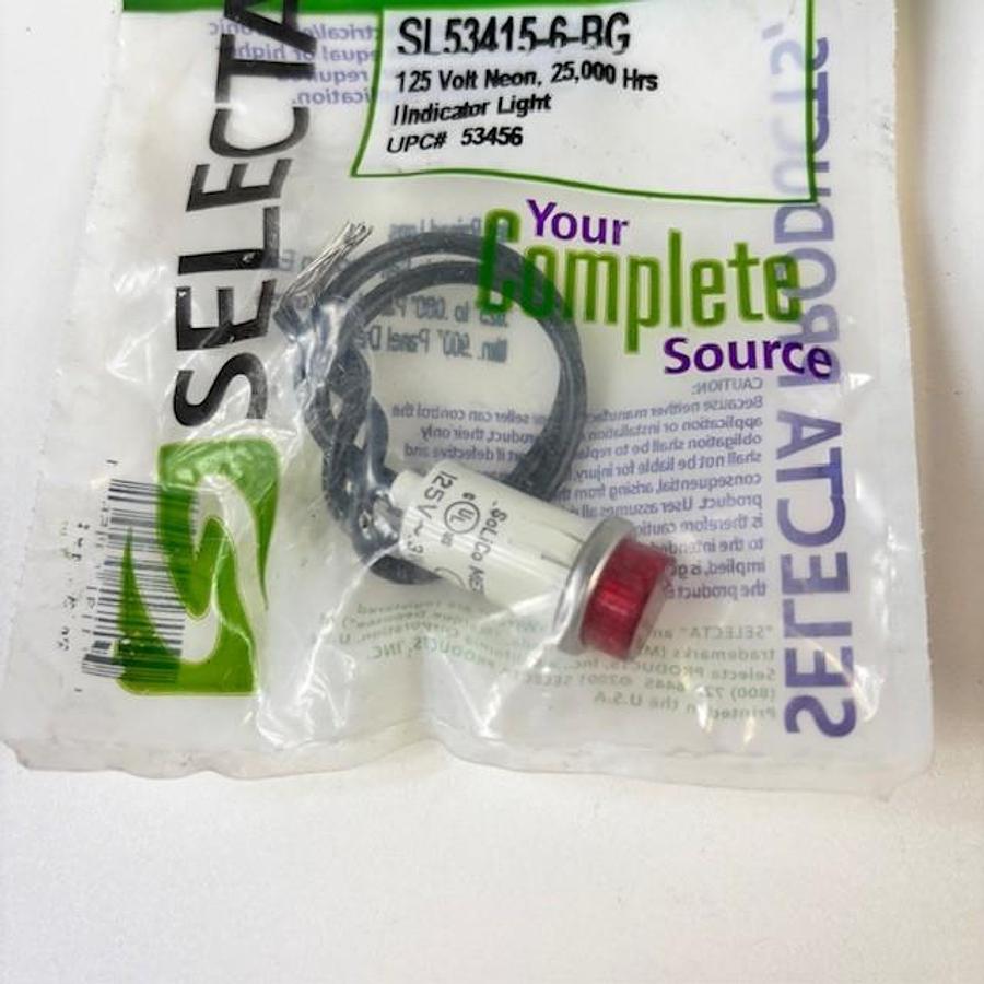SELECTA SL53415-6-BG RED INDICATOR LIGHT 2 PACK