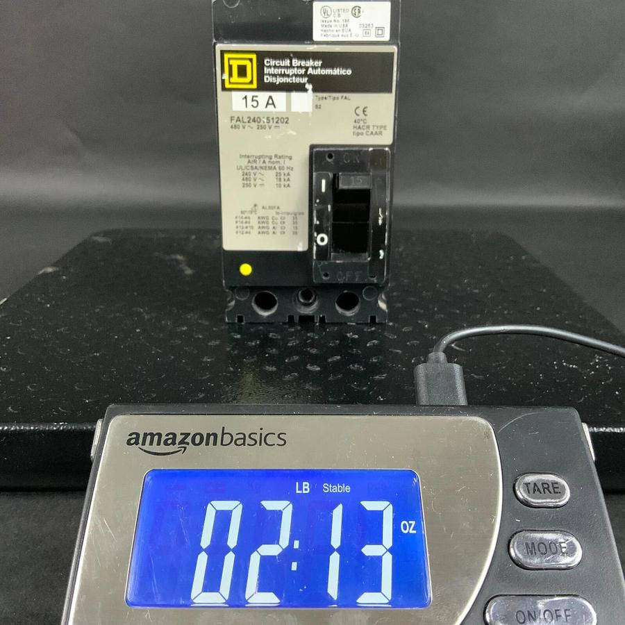 Used SQUARE D FAL240151202 CIRCUIT BREAKER