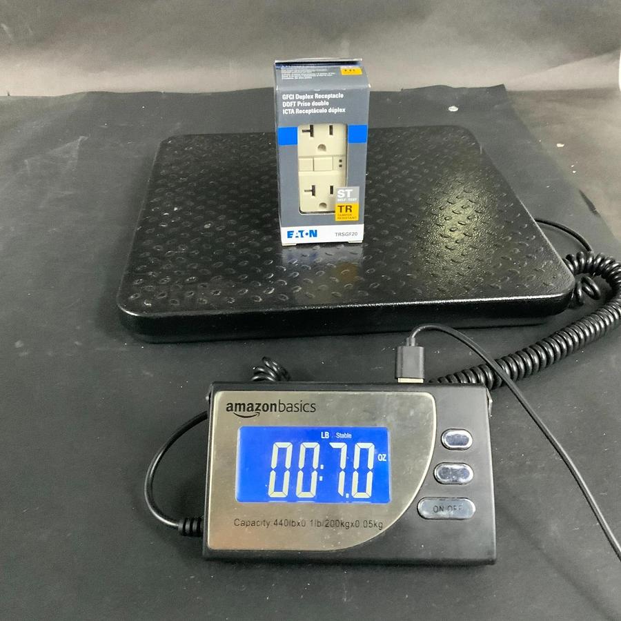 Used EATON TRSGF20LA-BX-LW GFCI DUPLEX RECEPTACLE ($10 OBO)