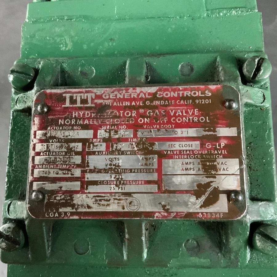 Used ITT AH2A112A HYDRAMOTOR GAS VALVE ($400 OBO)