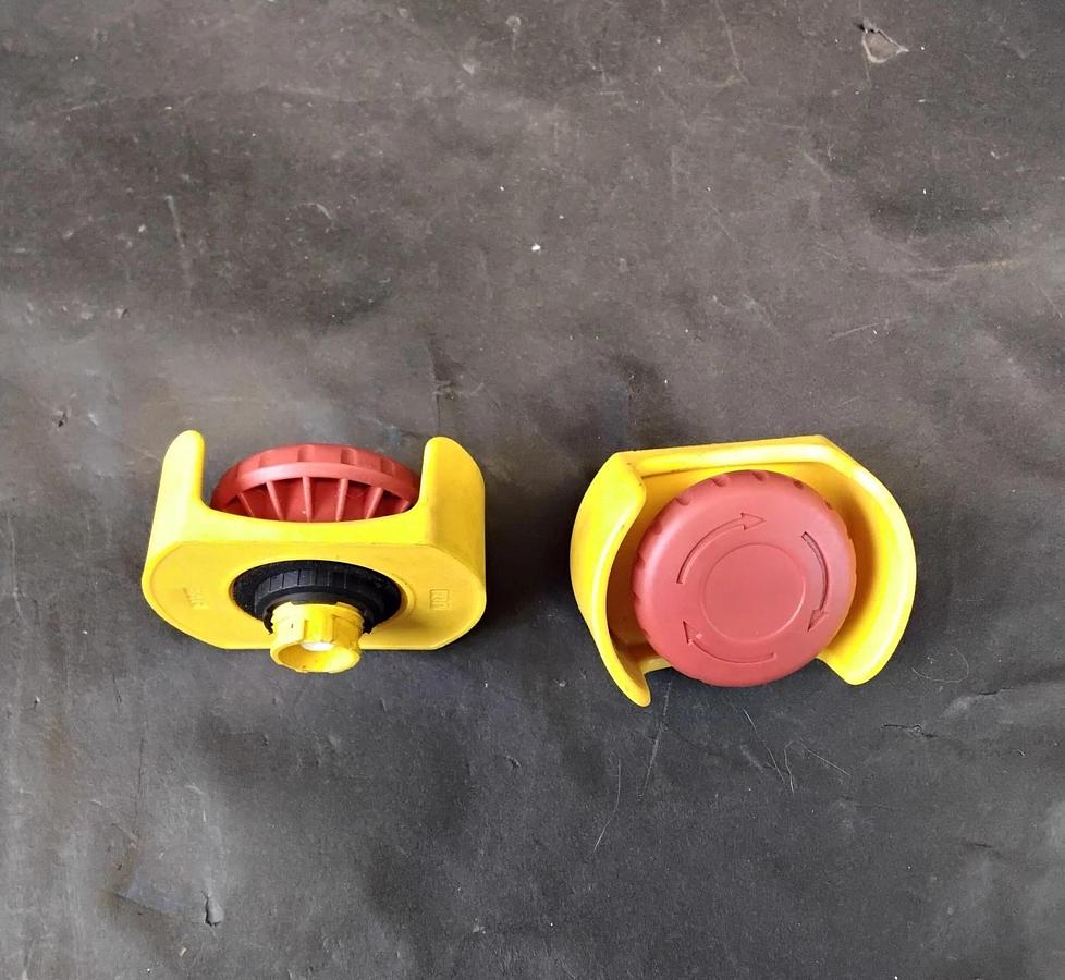 Used BANNER SSA-EB1PLXR EMERGENCY STOP PUSH BUTTON- 2 TOP PIECES ($7 OBO)