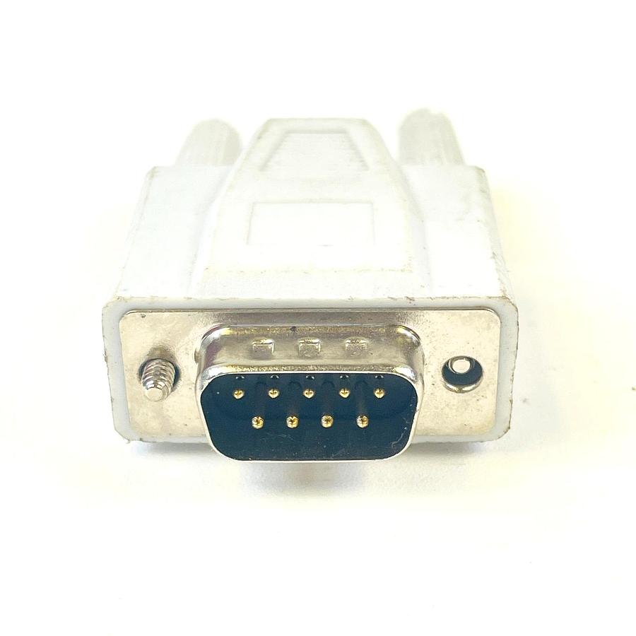 Used MALE SERIAL PORT LOOPBACK WHITE TEST CONNECTOR ADAPTER INDUSTRIAL COMPUTER EQUIP