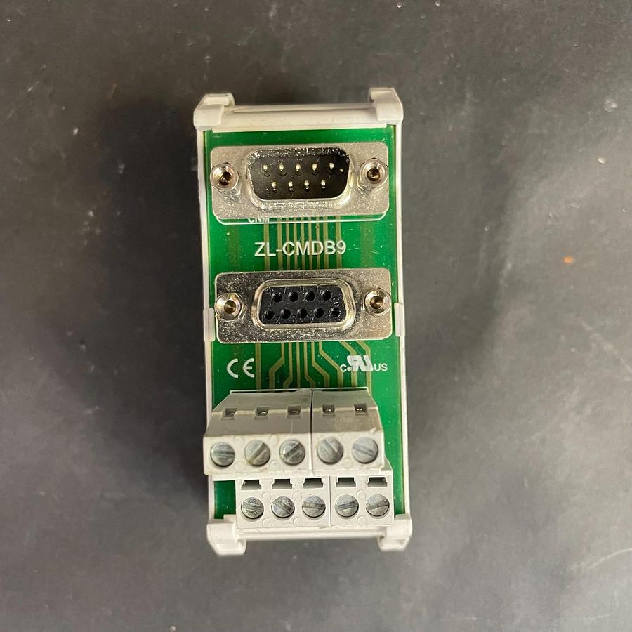 Used ZipLink ZL-CMDB9 Connector Module 9-Pin Male Female D-Sub Terminal Block DIN OEM
