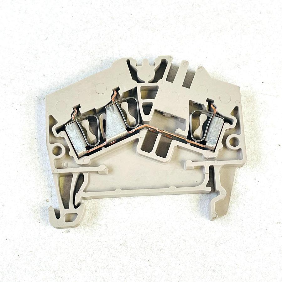 Used WEIDMULLER ZDU 2.5-2 SPRING CAGE DIN RAIL TERMINAL BLOCK 800V 24A BEIGE (5-PCS)