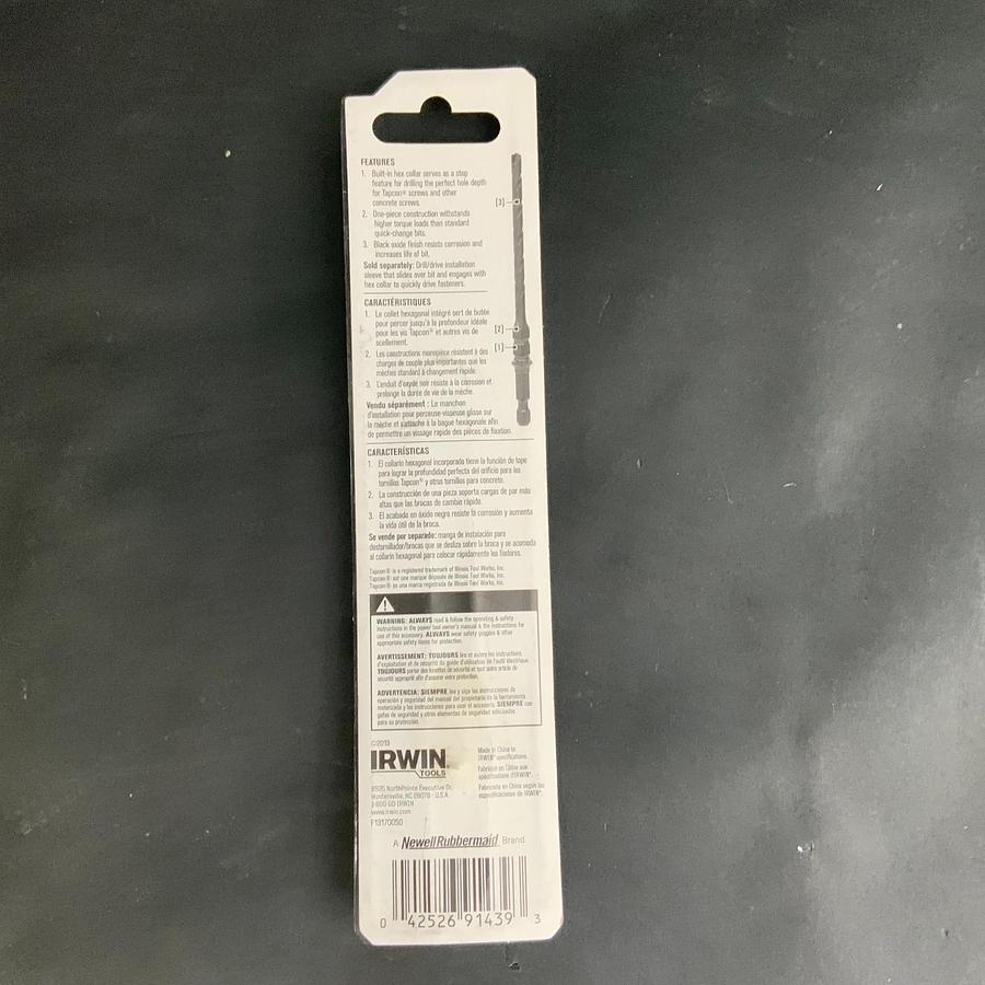 IRWIN 1870566 IMPACT 5/32” TAPCON INSTALLATION BIT ($5 OBO)