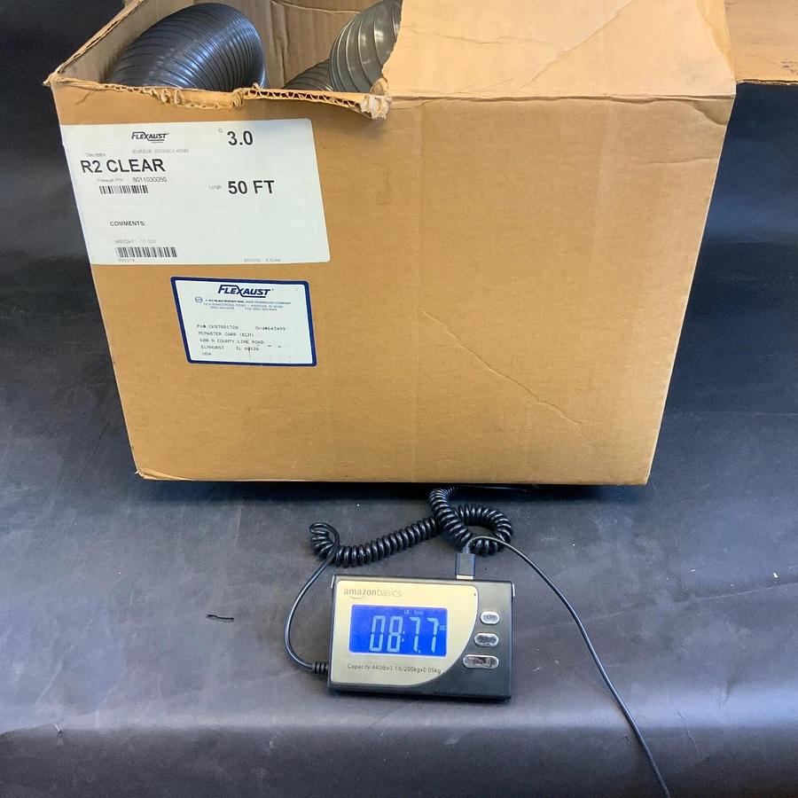 Used FLEXAUST R2 CLEAR DUCT HOSE 22FT 3" ID ($50 OBO)