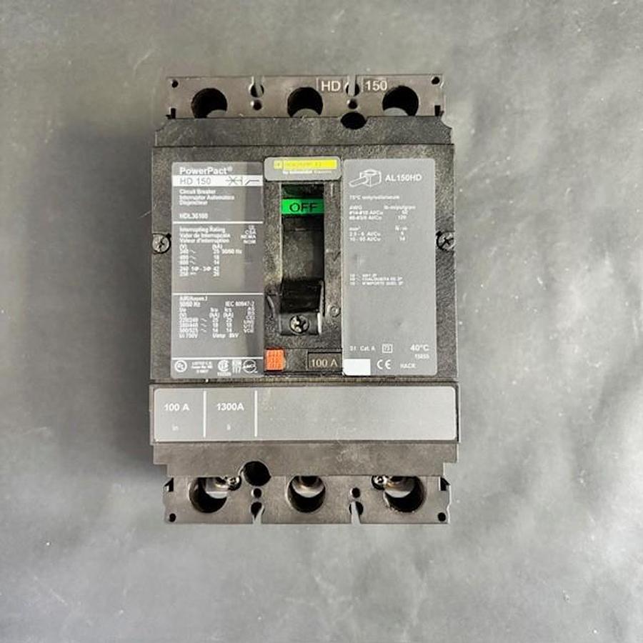 Used SQUARE D HDL36100 CIRCUIT BREAKER