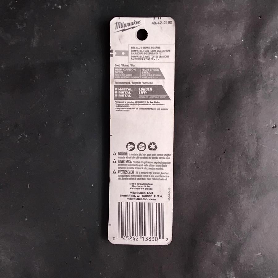 MILWAUKEE 48-42-2190 JIG SAW BLADES - 5 PACK ($12 OBO)
