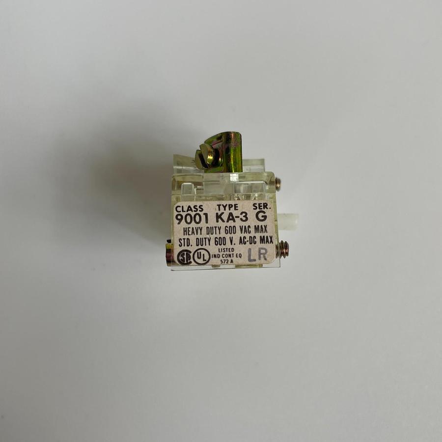 Used SQUARE D 9001KA3 SERIES G CONTACT BLOCK HEAVY DUTY 600VAC PUSH BUTTON OEM