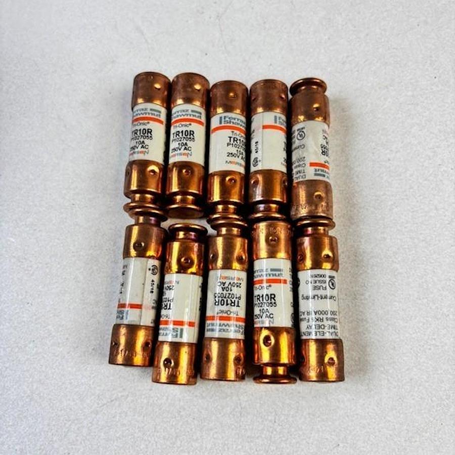 Used MERSEN TRI-ONIC TR10R FUSES - SET OF 10