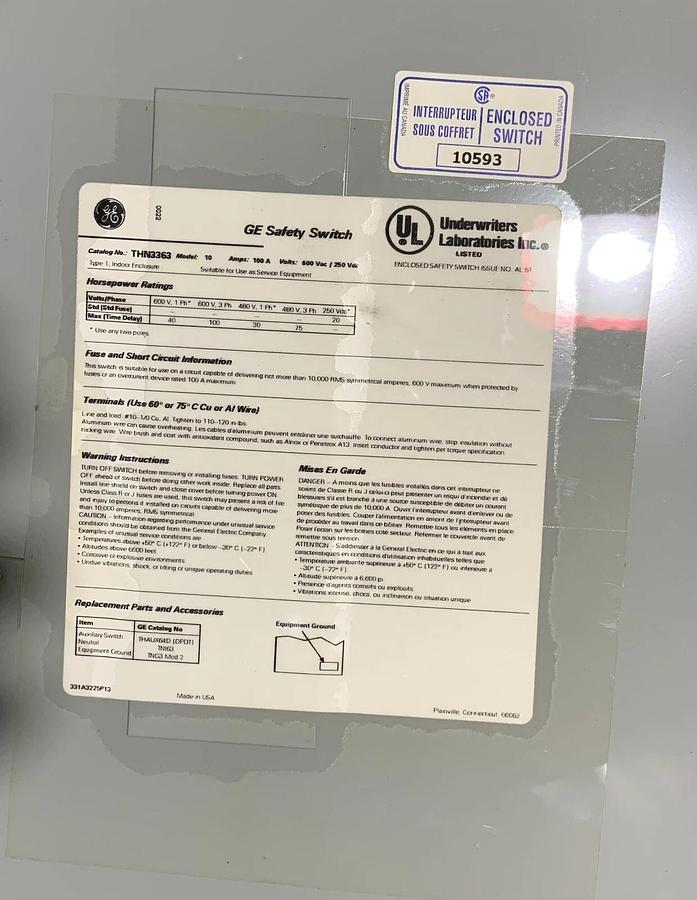 Used GENERAL ELECTRIC THN3363 ($49.99 OBO)
