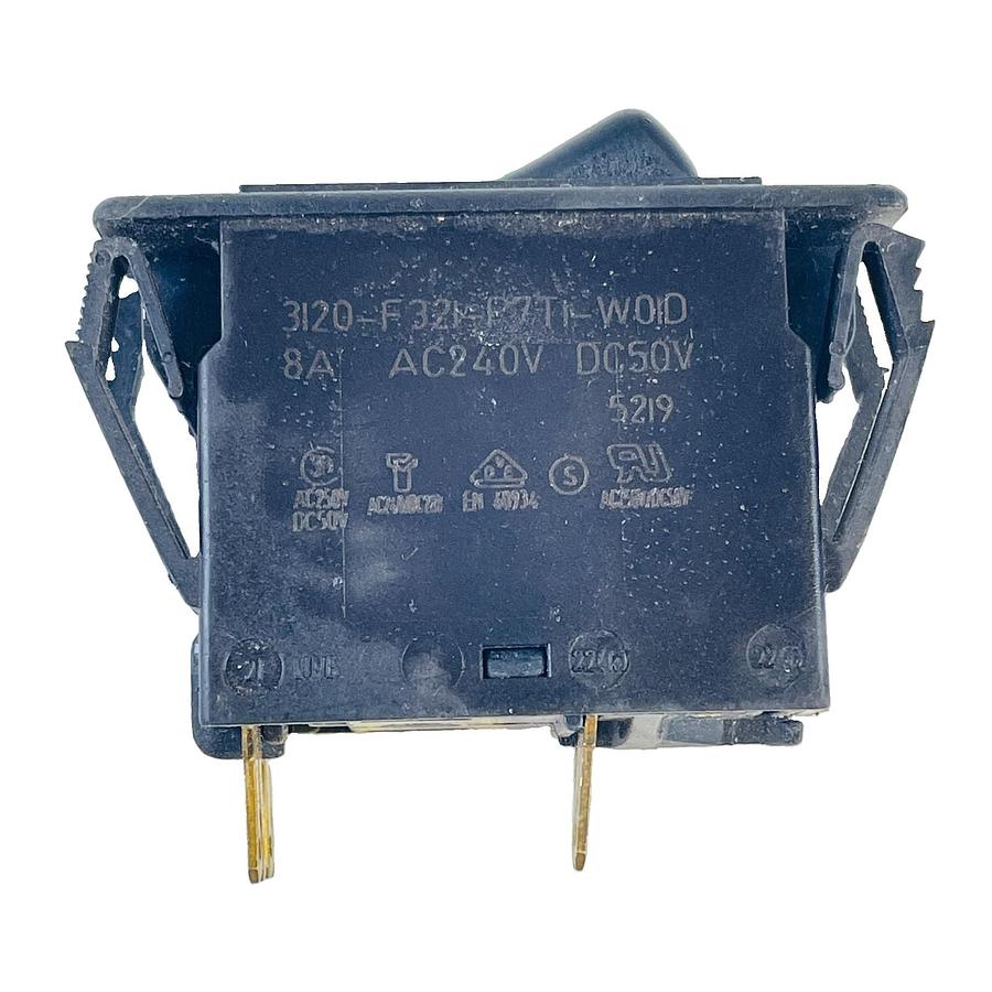 Used E-T-A 3120-F321-P7T1-W01D THERMAL CIRCUIT BREAKER 8A 240VAC 50VDC BLACK ROCKER