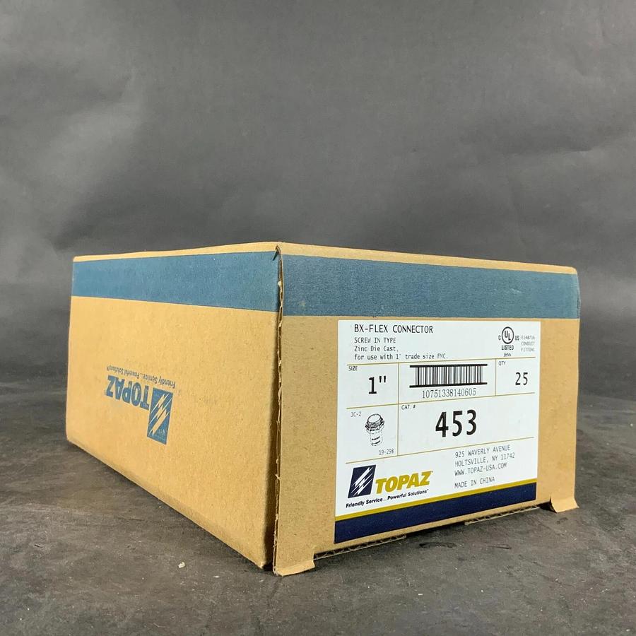 Used TOPAZ 453 1” BX-FLEXOR CONNECTOR - SET OF 25 ($25 OBO)