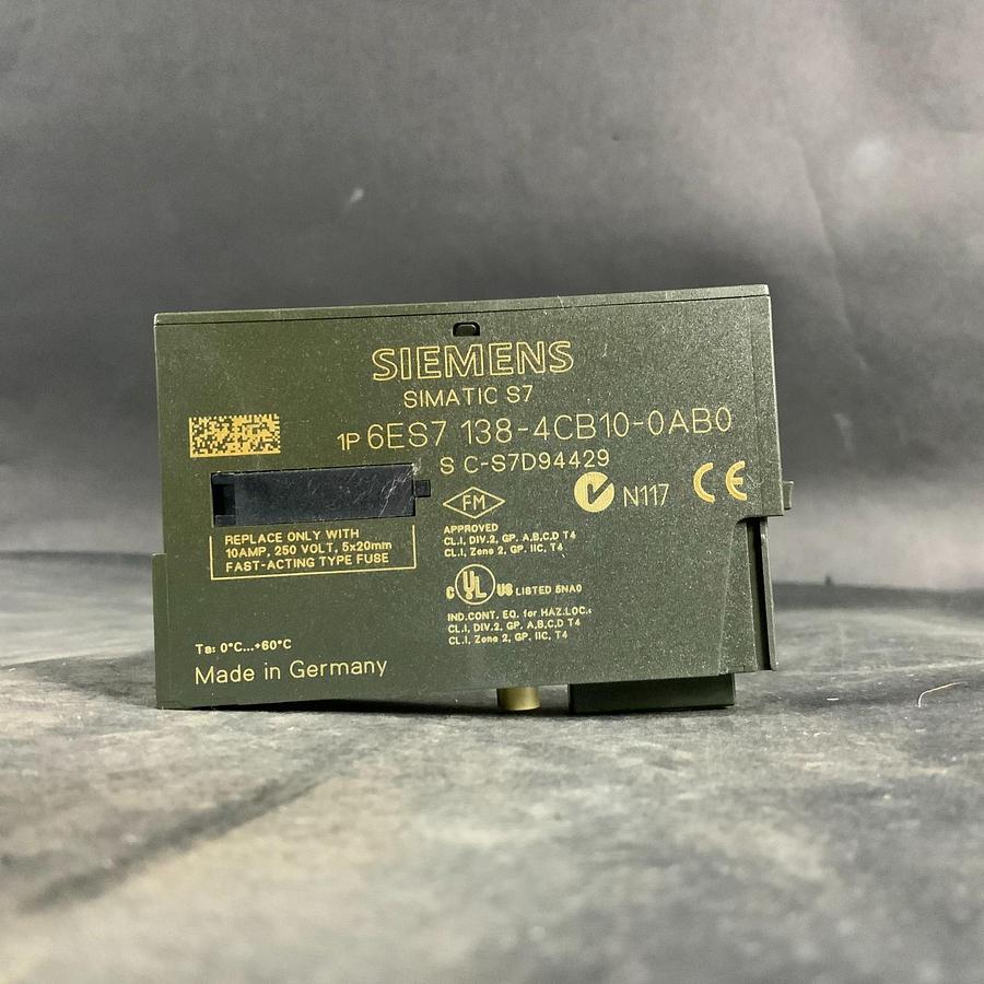 Used SIEMENS 6ES7 138-4CB10-0AB0 SIMATIC 7 POWER MODULE ($15 OBO)