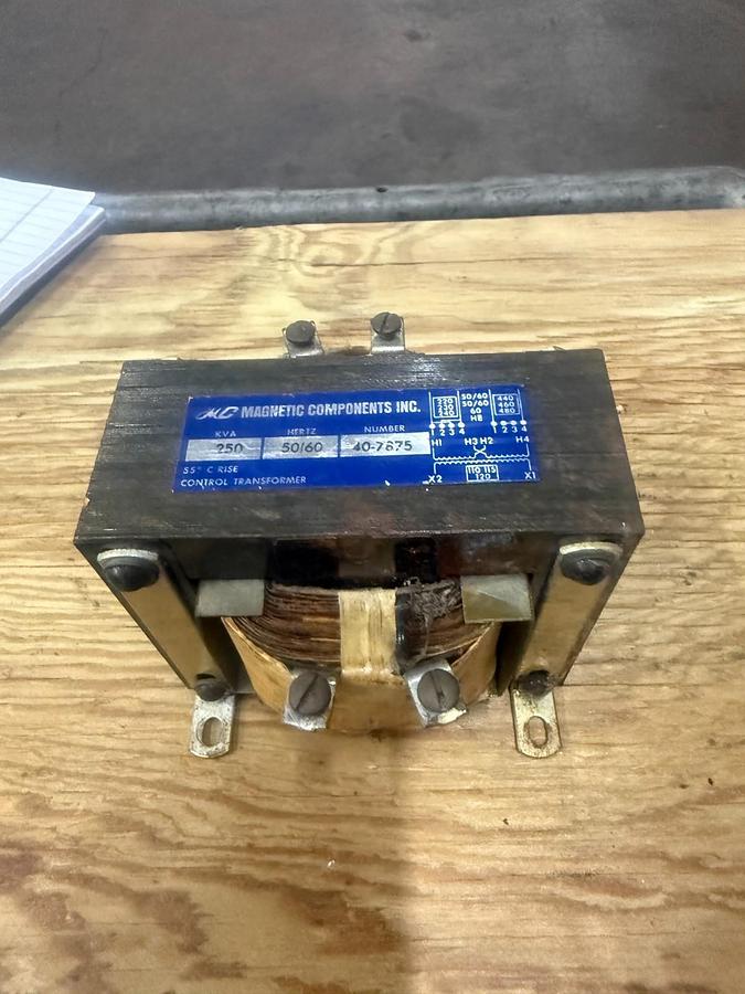 Used MAGNETIC COMPONENTS 40-7875 CONTROL TRANSFORMER ($50 OBO)