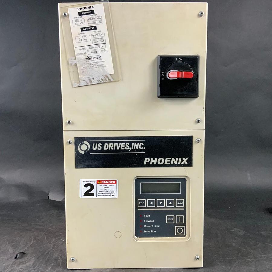 Used US DRIVES INC. D4-0020-N12-DF SENSORLESS VECTOR AC CONTROL ($1250 OBO)