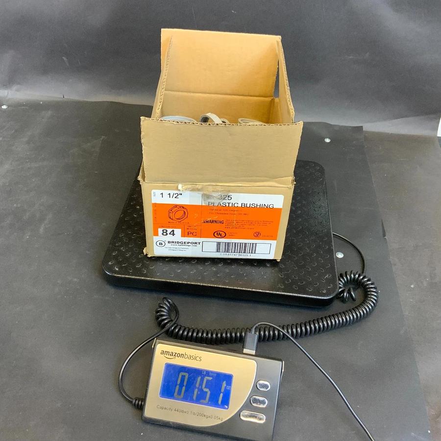 BRIDGEPORT 325 1-1/2” PLASTIC BUSHING - BOX OF 84 ($40 OBO)