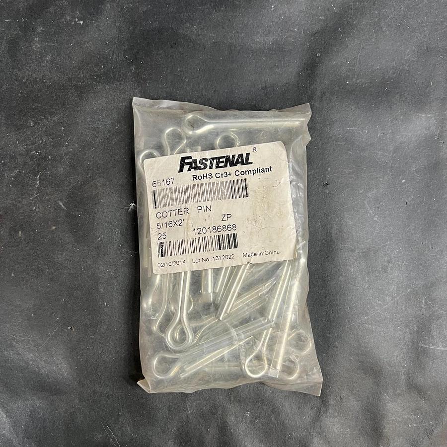 FASTENAL 65167 5/16X2” COTTER PIN - SET OF 25 ($22 OBO)