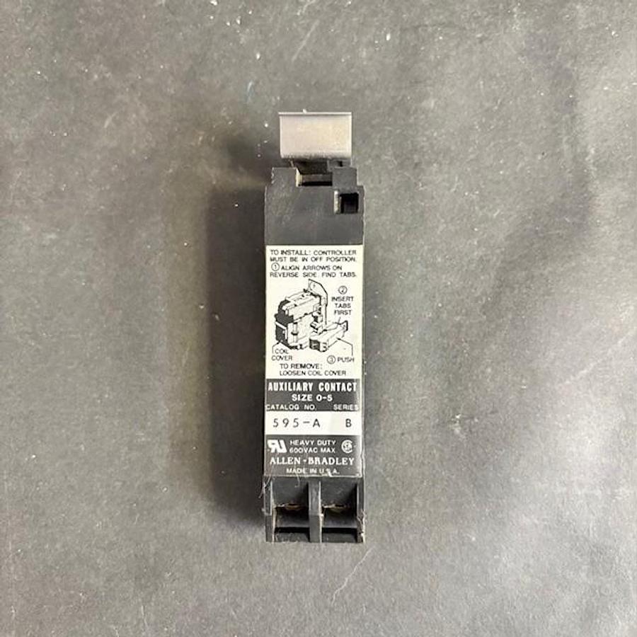 Used ALLEN BRADLEY 595-A SER B AUXILIARY CONTACT
