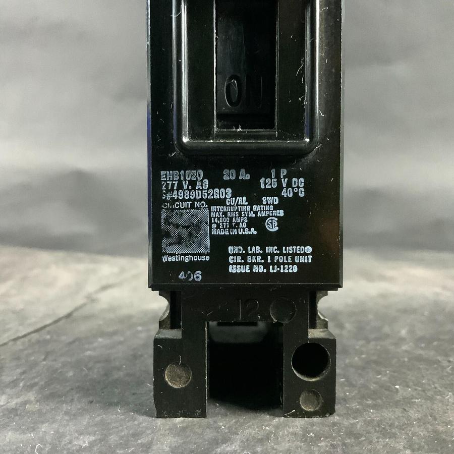 Used WESTINGHOUSE EHB1020 CIRCUIT BREAKER ($8 OBO)