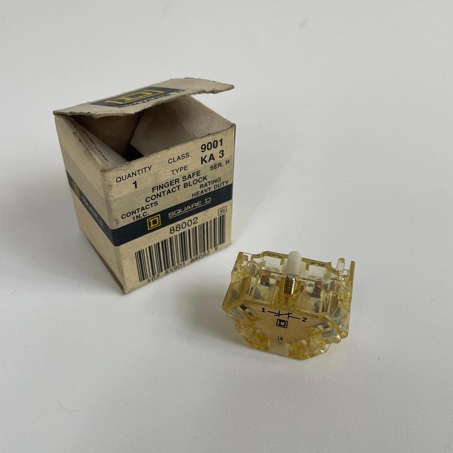 Used SQUARE D 9001KA3 SERIES H CONTACT BLOCK 1NC 600VAC 10A 30MM PUSHBUTTON OEM