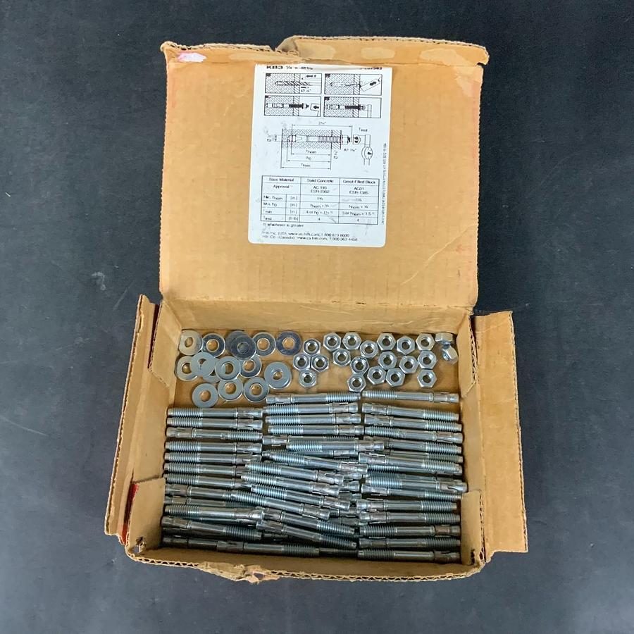 HILTI KB3 1/4x2 1/4 CONCRETE ANCHOR BOLTS - QTY 53 ($40 OBO)