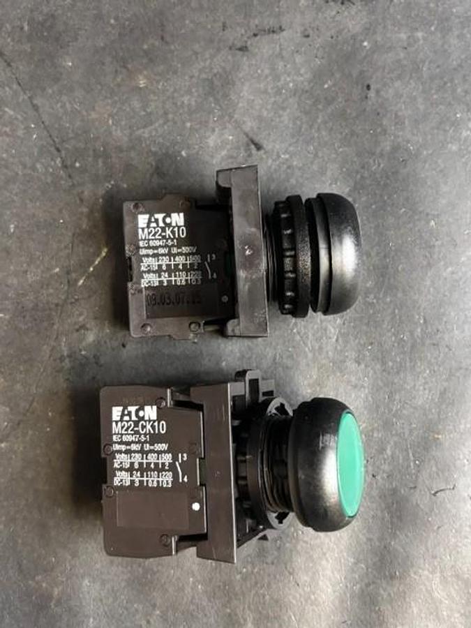 Used EATON M22-CK10 PUSHBUTTON SWITCHES - GROUP OF 2 ($18 OBO)