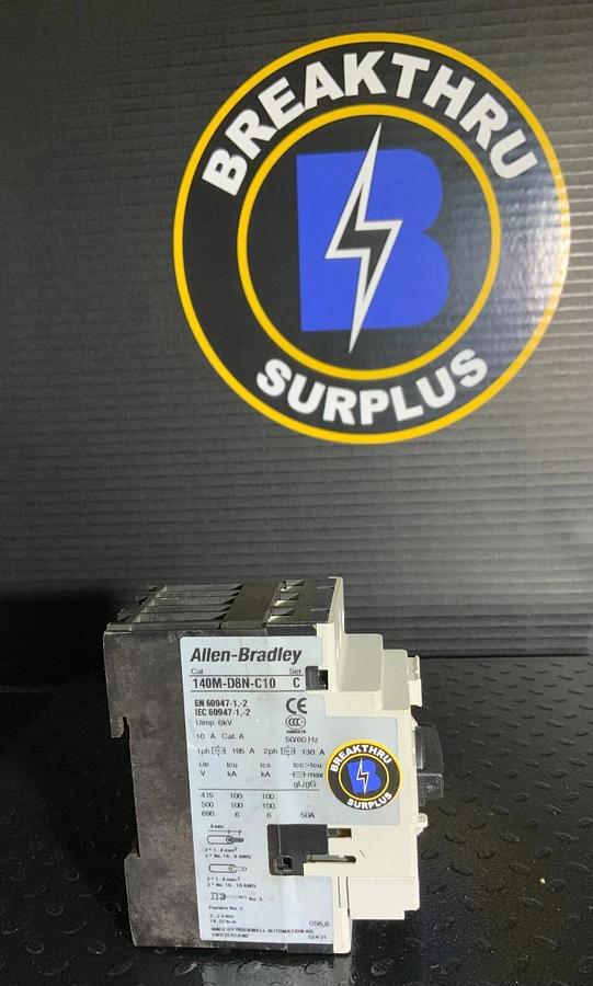 Used ALLEN BRADLEY 140M-D8N-C10 ($24.99/EACH OBO)