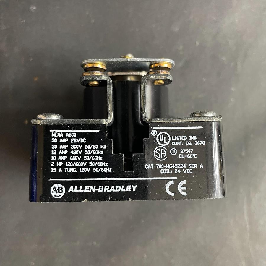 Used ALLEN BRADLEY 700-HG45Z24 TYPE H CONTROL RELAY SPST-NO-DM 30A 24VDC OEM