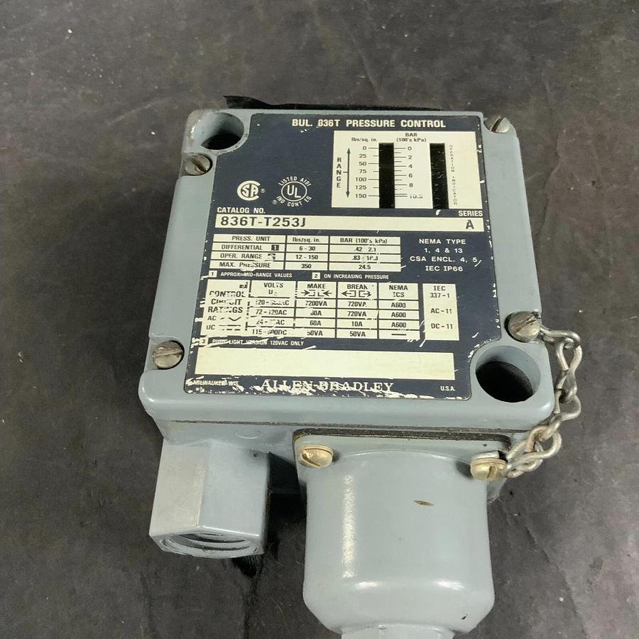 Used ALLEN BRADLEY 836T-T253J PRESSURE CONTROL SWITCH ($75 OBO)