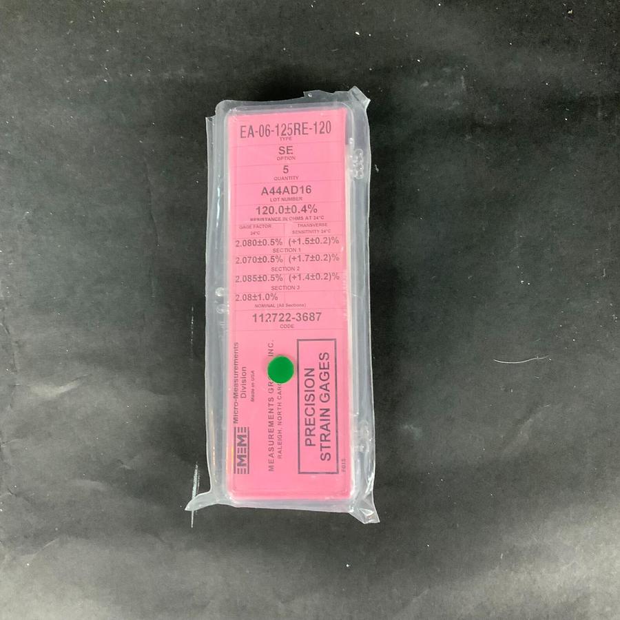 Used MICRO-MEASUREMENTS EA-06-125RE-120 PRECISION STRAIN GAUGE - BOX OF 5 ($25 OBO)