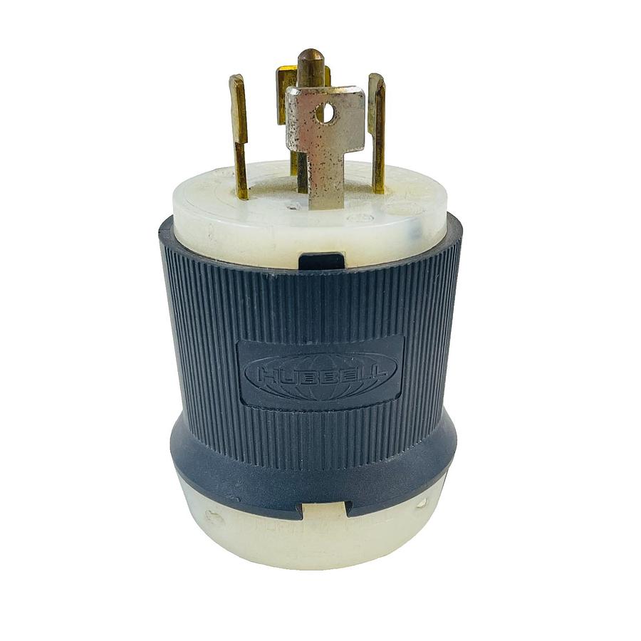 Used HUBBELL HBL2821 TWIST LOCK MALE PLUG 30A 277/480VAC REFURBISHED EXCELLENT