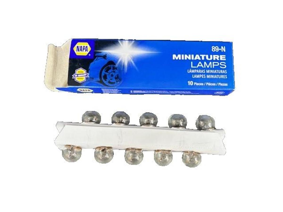Used NAPA 89-N MINIATURE LAMPS PACK OF 10