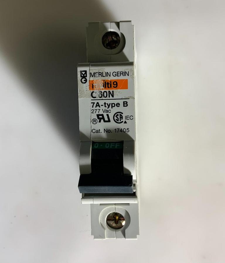 Used MERLIN GERIN MULTI9 C60N 7A-type B 277V ($49.99 OBO)