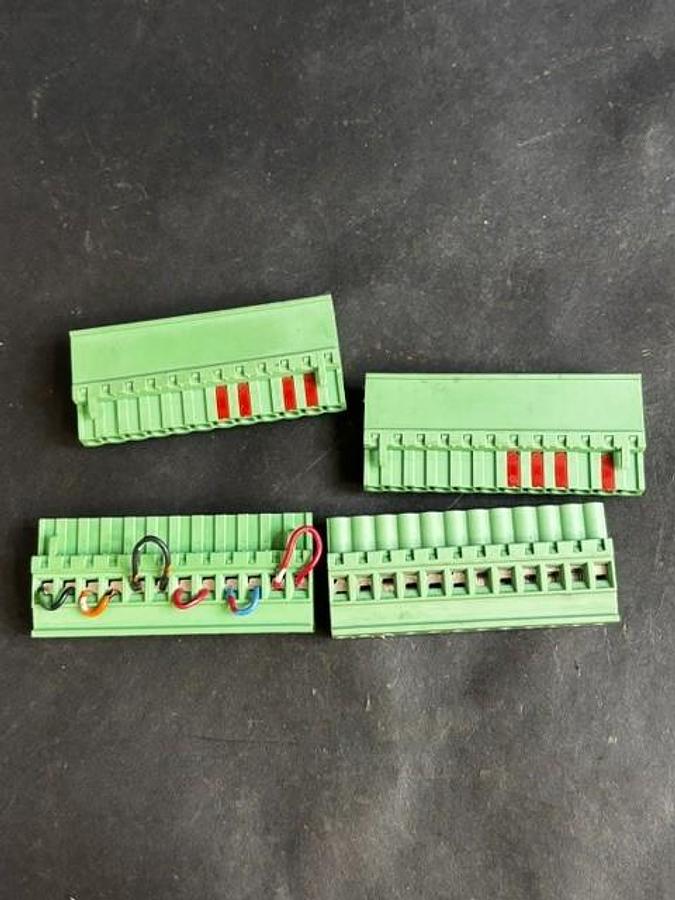 Used PHOENIX CONTACT MVSTB-2.5-5.08 12-PIN TERMINAL STRIPS - GROUP OF 4 ($9 OBO)
